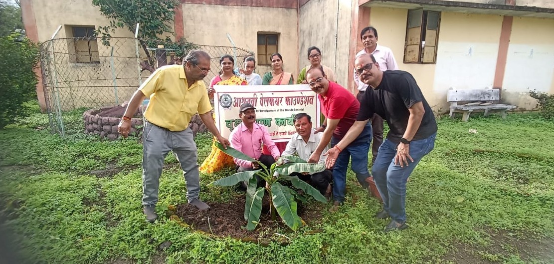 सी डब्ल्यू एस एन बालिका छात्रावास में पौधारोपण कार्यक्रम